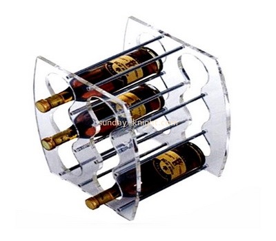 Acrylic supplier customize plexiglass wine bottles display rack WDK-102