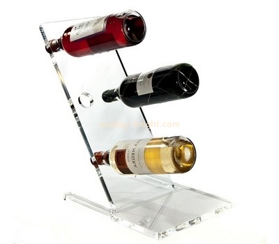 Acrylic factory customize plexiglass wine bottle display rack WDK-110