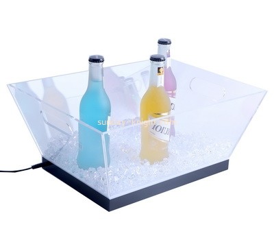 Acrylic supplier customize plexiglass bar bottle display holder with LED light WDK-111