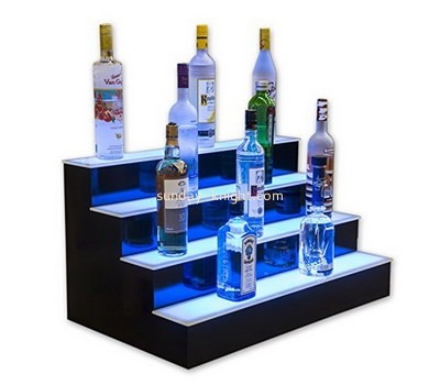 Acrylic manufacturer customize acrylic wine bottle LED display riser WDK-116