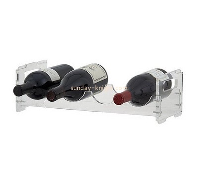 Plexiglass factory customize acrylic wine bottle display rack holder WDK-121