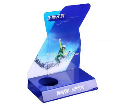 Plexiglass supplier customize acrylic retail wine display holder WDK-129