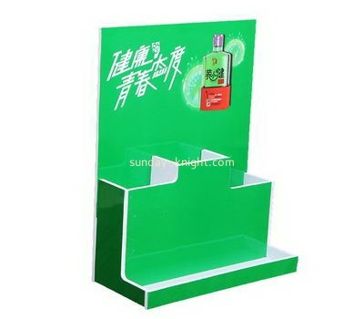Perspex factory customize acrylic wine bottle display riser WDK-163