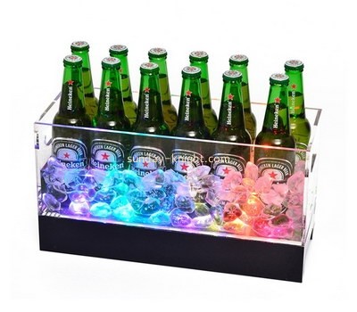 Perspex manufacturer customize acrylic bar LED light beer box WDK-172