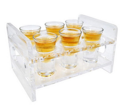 Acrylic factory custom lucite shot glass holder WDK-199