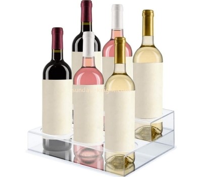 Plexiglass manufacturer custom acrylic wine bottle rack holder WDK-200