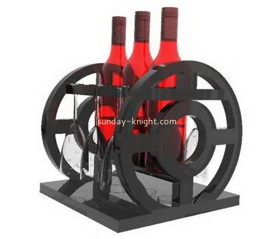 Perspex manufacturer custom acrylic wine bottle rack stand WDK-203