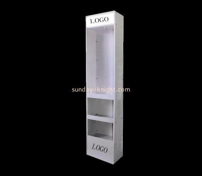 Custom plexiglass tall display cabinet with lights EDK-047