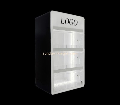 Customized acrylic lighted corner curio cabinet EDK-060