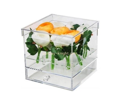 OEM customized acryic flower box lucite wedding rose box DBK-1386