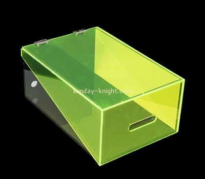 OEM custom plexiglass shoe display box perspex shoe show case SSK-029