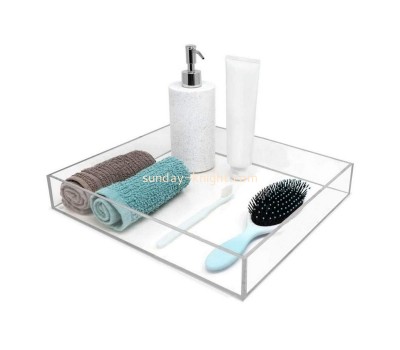 OEM supplier customized acrylic serving tray plexiglass hotel supplies organizer tray STK-132