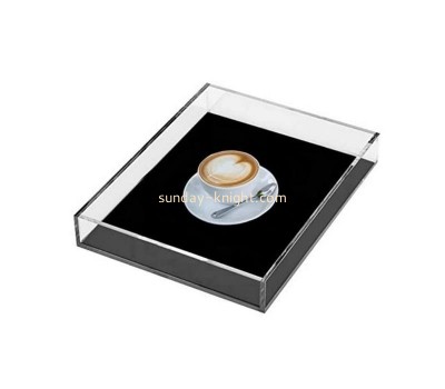 OEM supplier customized acrylic clear serving tray plexiglass coffee tray STK-130