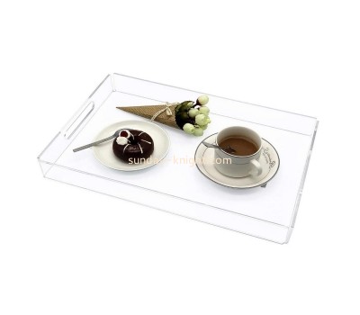 OEM supplier customized acrylic clear serving tray lucite coffee tray STK-134