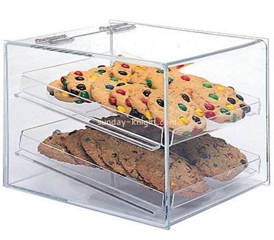 OEM supplier customized acrylic pastry show case lucite cookie display case FSK-199