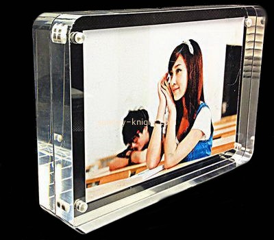 Chinese factory custom clear acrylic block love photo frame APK-031