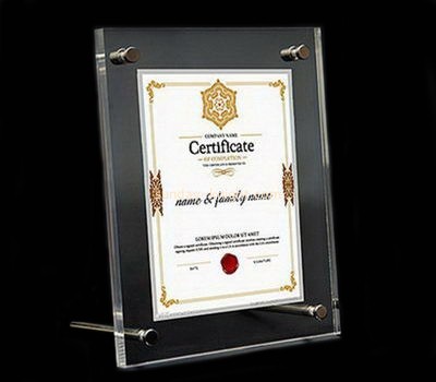 Custom design acrylic a4 certificate holder with top quality APK-029