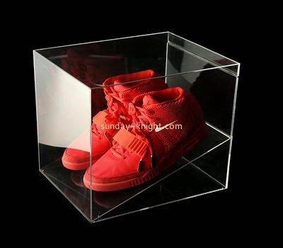 OEM custom acrylic shoe showcase lucite shoe display box SSK-027