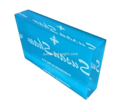OEM supplier customized acrylic UV printing logo sign block ABK-209