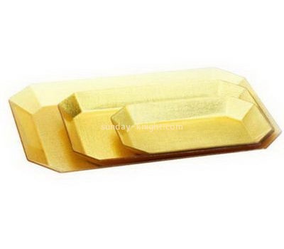 golden acrylic catering displays tray HCK-001