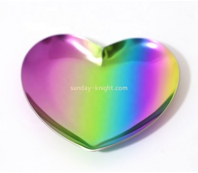 Acrylic heart shape candle holder for hotel and canteen HCK-002