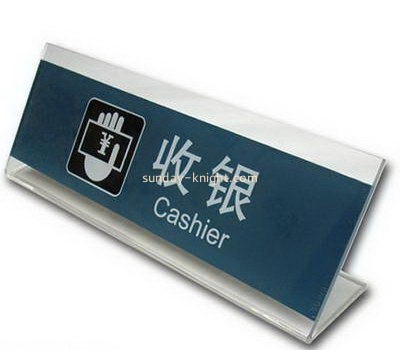 Acrylic customize cashier sign holder HCK-004