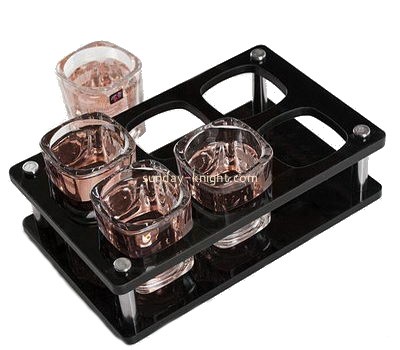 Acrylic factory wholesale acrylic cup holder tray HCK-033