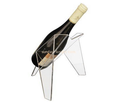 OEM supplier customized acrylic wine bottle display rack HCK-062