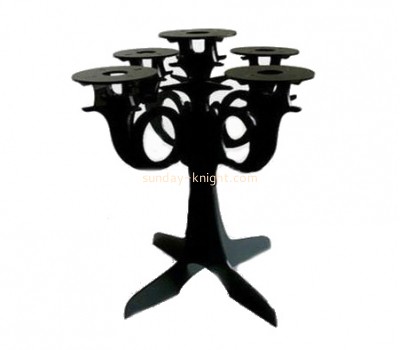 Black acrylic candle display with 6 holders HCK-005