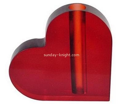 Lucite manufacturer custom acrylic cube heart vase HCK-108