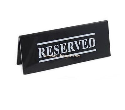 Acrylic products manufacturer custom perspex reserved table signs HCK-165