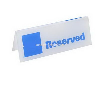 Acrylic plastic supplier custom lucite reserved seating signs HCK-166