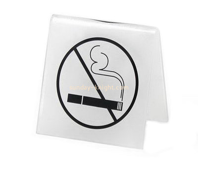 Acrylic plastic supplier custom no smoking table signs HCK-173