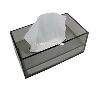 Grey acrylic face tissue paper holder box AHK-018