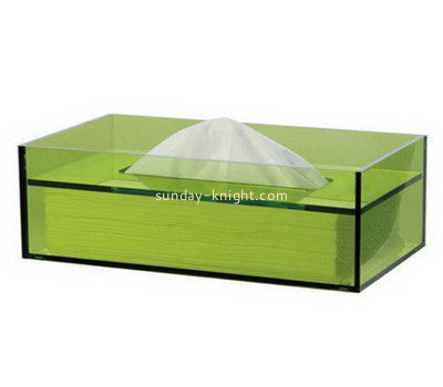 2016 fashion design green rectangle facial tissue box AHK-022