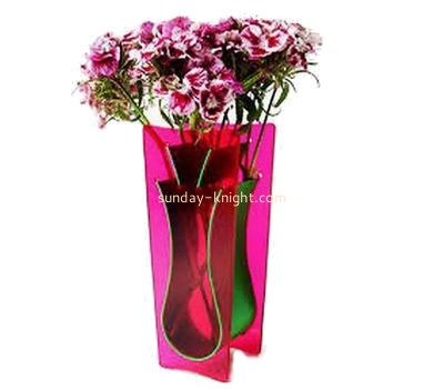 Factory price clear acrylic glass flower decoration vase AHK-031