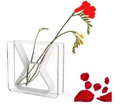 Top quality rectangle large acrylic vase AHK-035