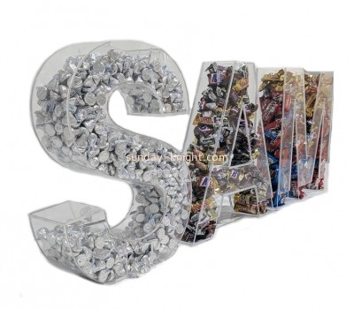 Acrylic letter shaped candy display box FSK-001