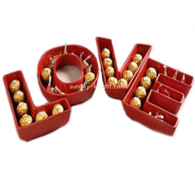 Acrylic letter shaped candy dishes FSK-003