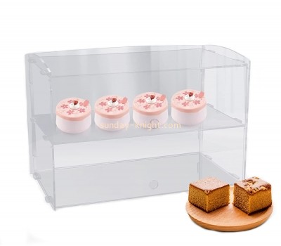 Elegant 2 layer clear acrylic drawers cupcake display cabinet FSK-027