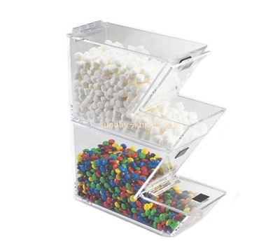 Wall mounted acrylic candy display box case container for candy shop supermarket FSK-031