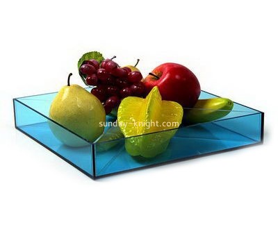 Fashion design top quality clear acrylic plastic tray for fruit FSK-033