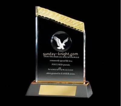 Acrylic display factory custom plexiglass award plaques and trophies ATK-053