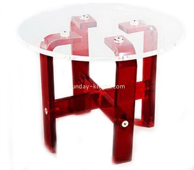 Hot selling clear acrylic round dining table coffee table modern cofee table AFK-071