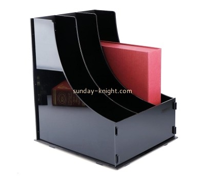 acrylic clear brochure file holder with two dividers BHK-001