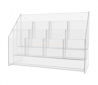 Clear lucite brochure holder with divider BHK-007