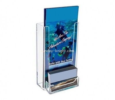 Acrylic brochure holder with business card holder BHK-015