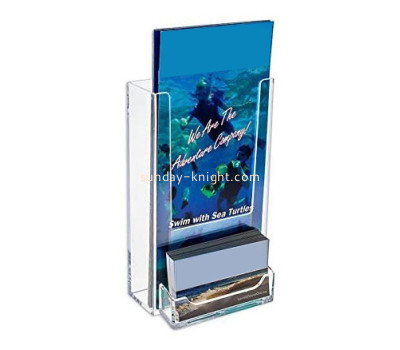 Acrylic brochure holder with business card holder BHK-015