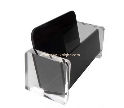 Factory direct sell unique blakc acrylic business card holder or name card holder BHK-028