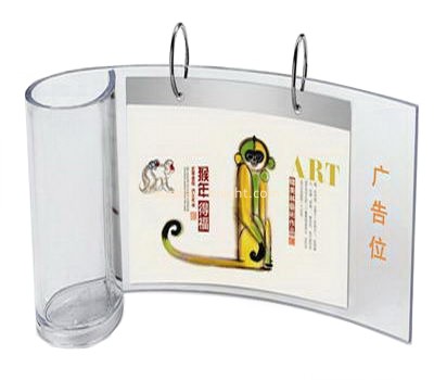 Acrylic plastic desk calendar holder with pen holder BHK-032